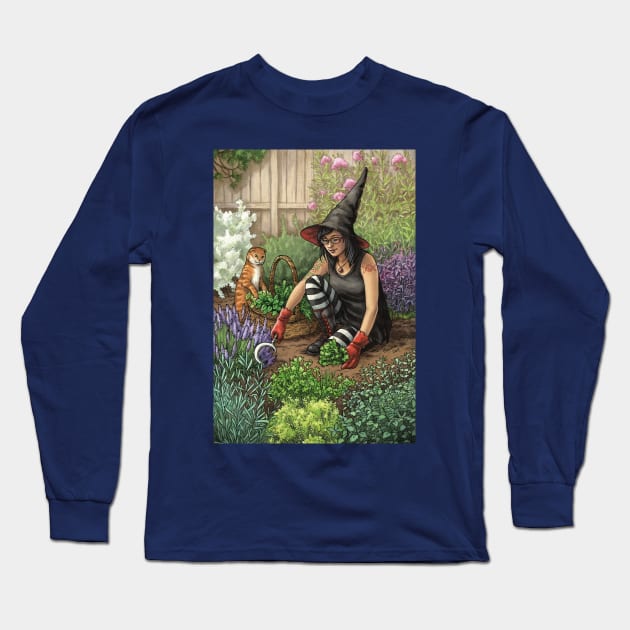 Everyday Witch Oracle - Seasonal Harvest Long Sleeve T-Shirt by Elisabeth Alba